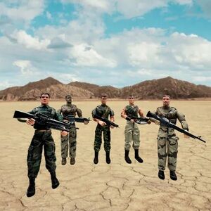 2002-2003 Lanard Toys Ltd Action Figures with Weapons Lot of 5